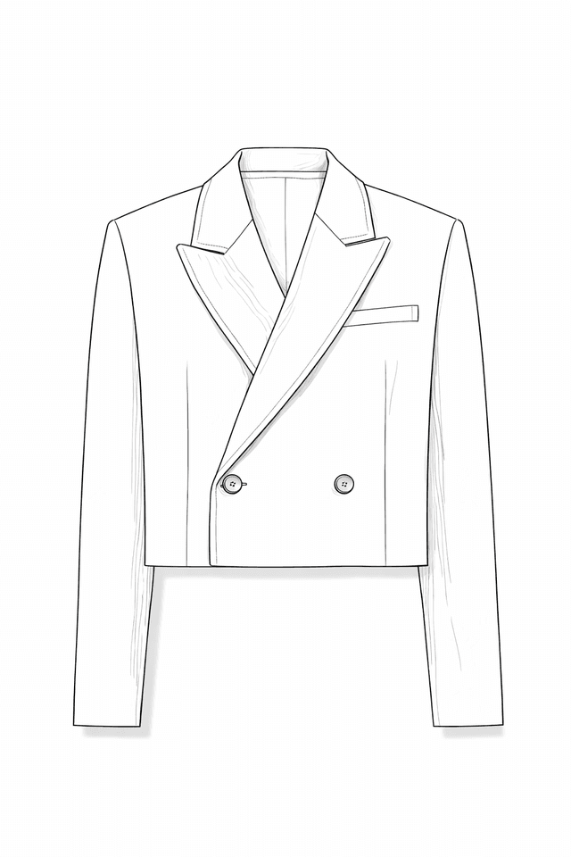 Cropped Double-Breasted