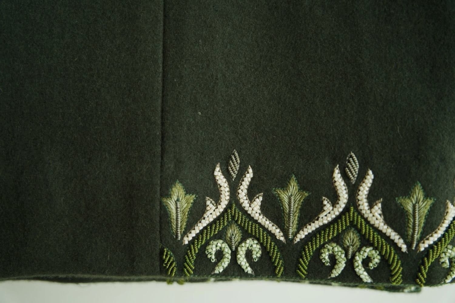 Gothic leafwork at the hem, Elysian
