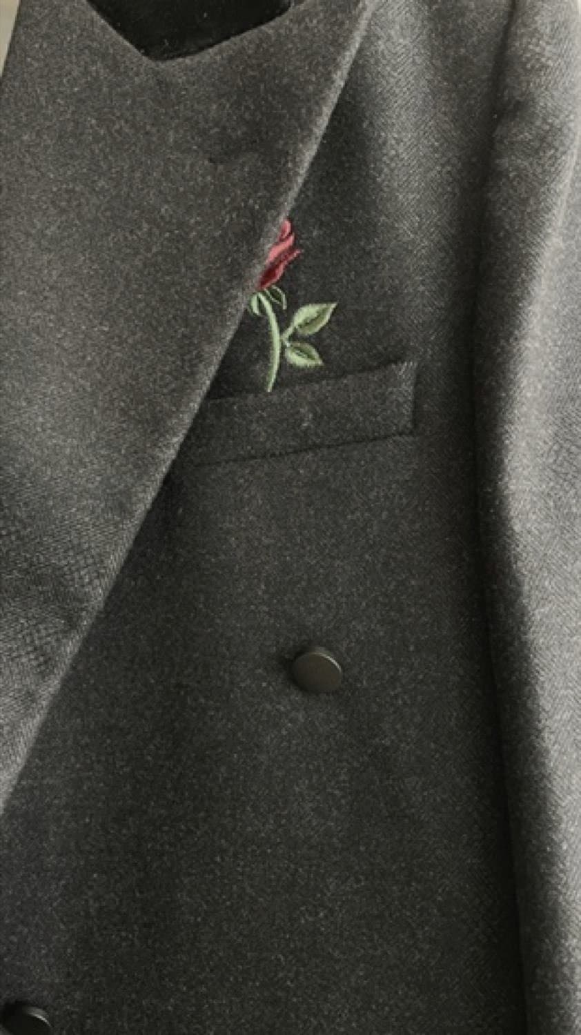 Rose Noir Overcoat, detail 3