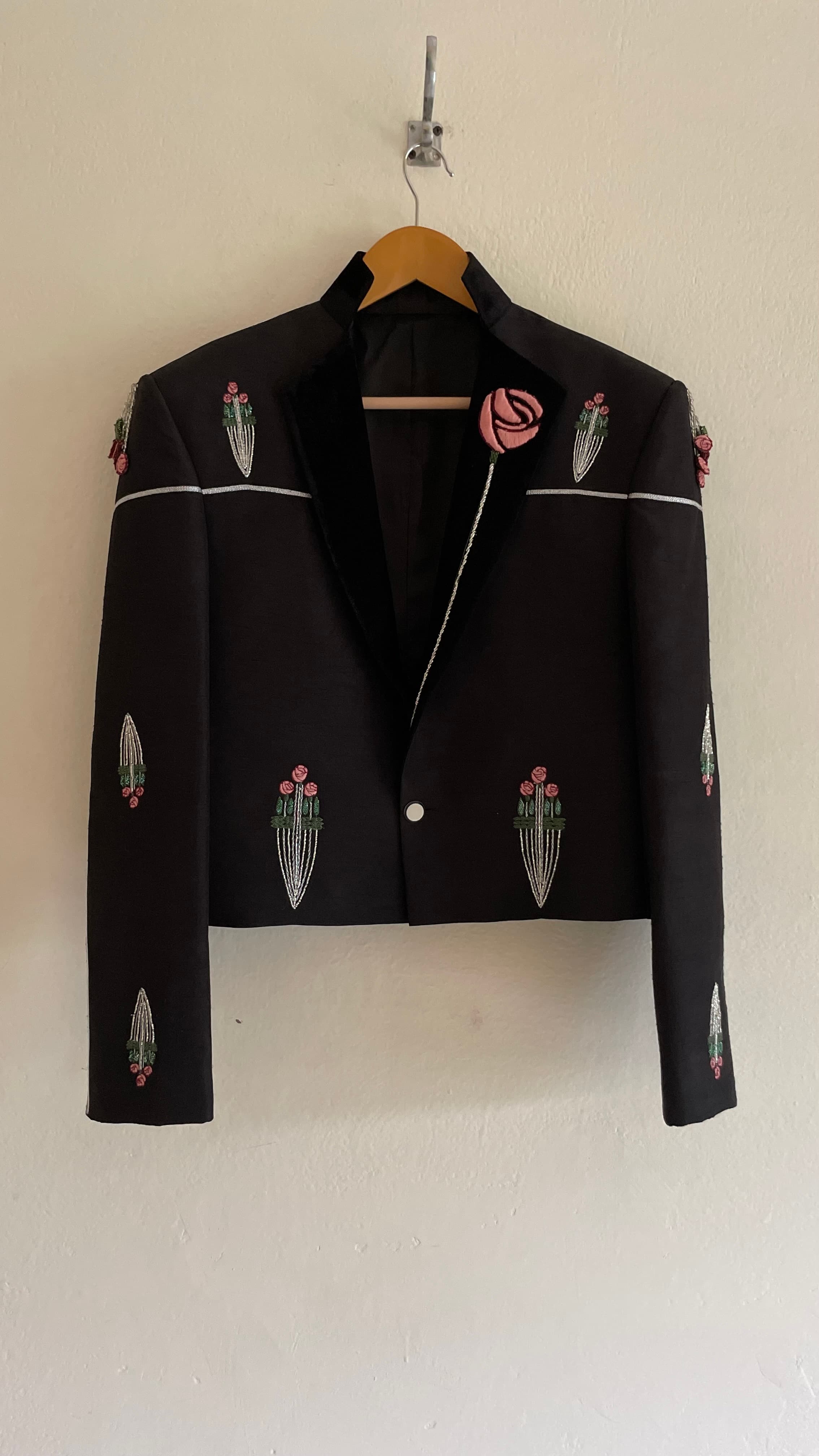 Black Rose Cropped Blazer