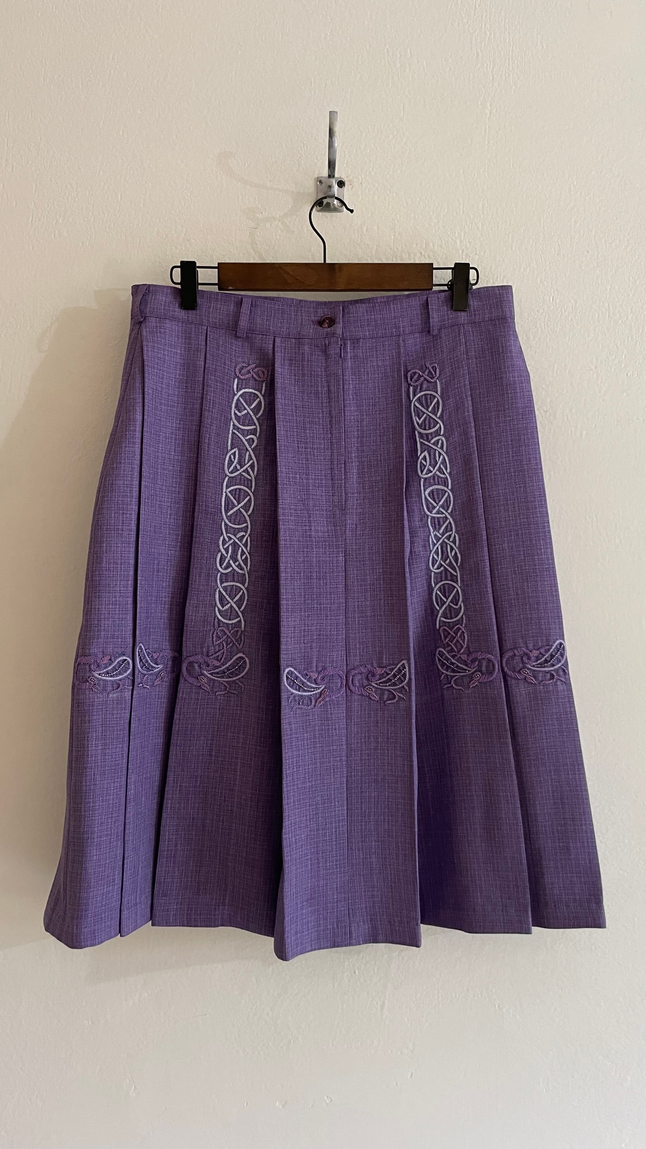 Lavender Embroidered Skirt