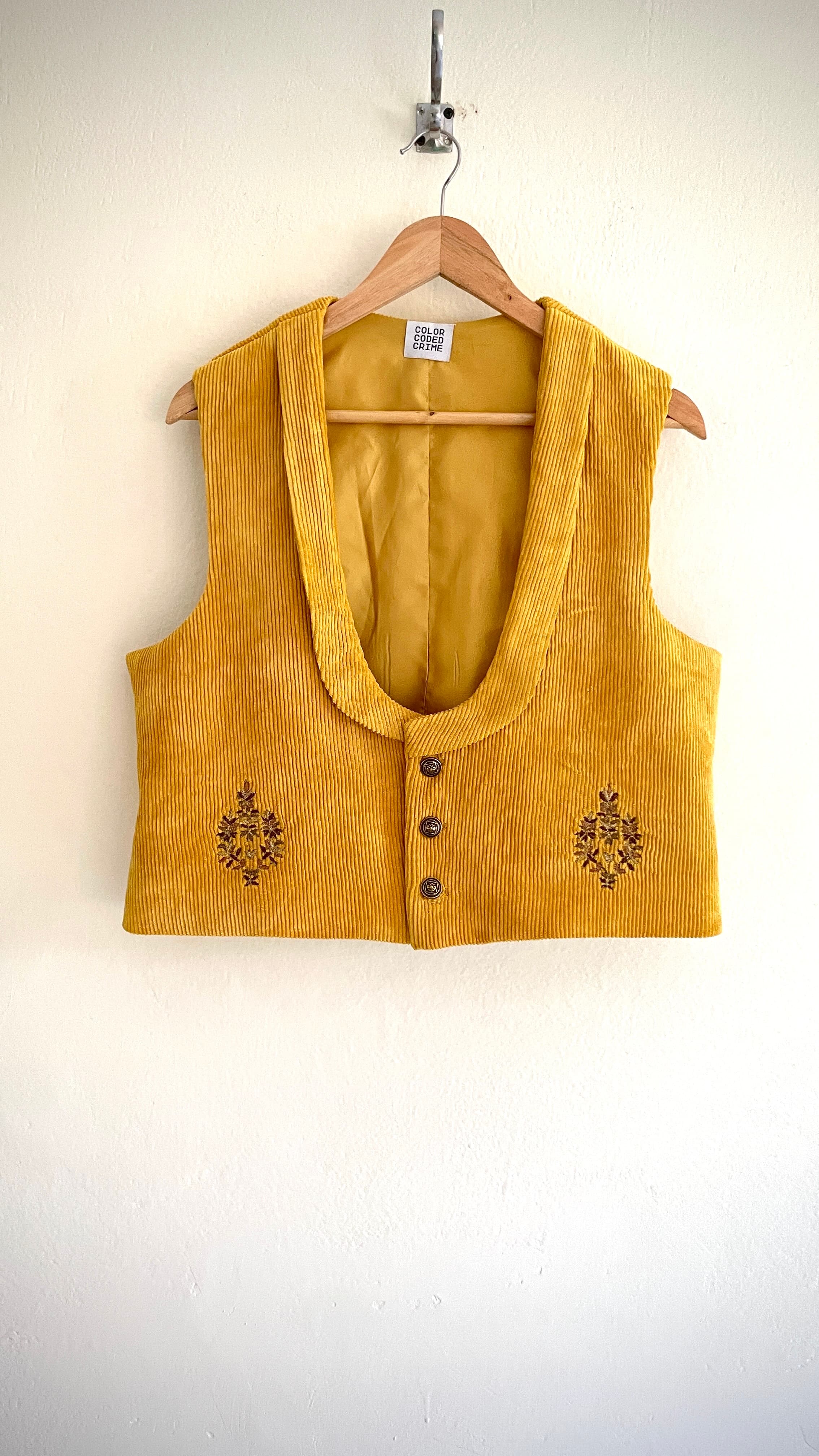 Mustard Corduroy Vest